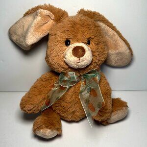 GUND Tan Floppy Ear Bunny with Carrot Bow 8” Plush Toy